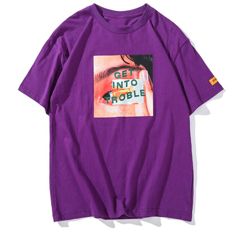 T-shirt "get into trouble" (3 coloris)